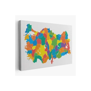 Kanvas Türkiye Haritası  Dekoratif Tablo 1099
