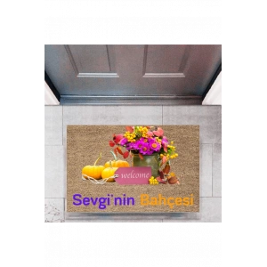 Kapı Önü Paspası Dekoratif Dijital Baskı Bahçesi P-2459