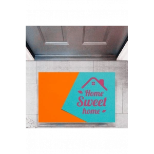 Kapı Önü Paspası Dekoratif Dijital Baskı Home Sweet Home P-2329