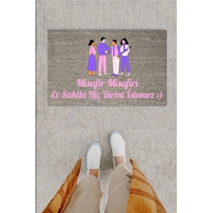 Kapı Önü Paspası Dekoratif Dijital Baskı Misafir P-2349