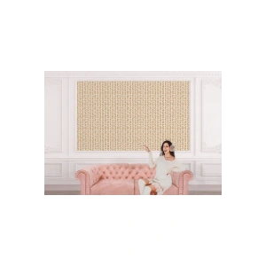 Karamel Rengi Kesik Çizgili İskandinav Tarzı Modern Duvar Kağıdı-5548