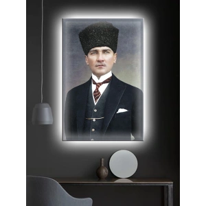 Led Işıklı Atatürk (Ofis, İşyeri,Salon)