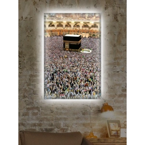 Led Işıklı Kabe (dini içerikli tablo)