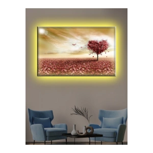 Led Işıklı Kalpli Ağaç  (Salon  Tablosu)