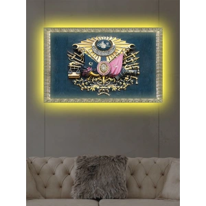 Led Işıklı Osmanlı Amblemi tablo (Ofis, İşyeri için ideal)
