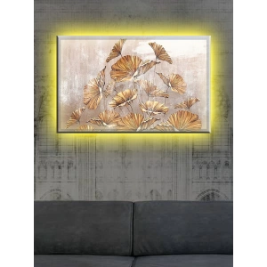 Led Işıklı Sanatsal Çiçek Tablosu