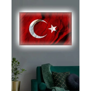 Led Işıklı Türk Bayrağı (ay yıldız)