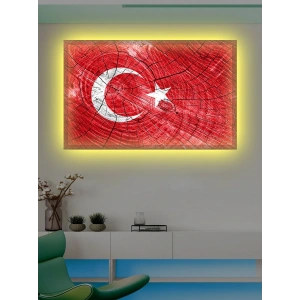 Led Işıklı Türk Bayrağı (bir hilal uğruna ya rab)