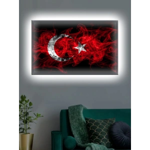 Led Işıklı Türk Bayrağı (kırmızı beyaz)