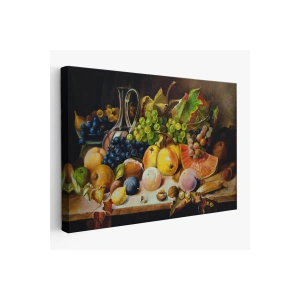 Masa Üstündaki Meyveler Yağlı Boya Görünümlü Tablo-1221