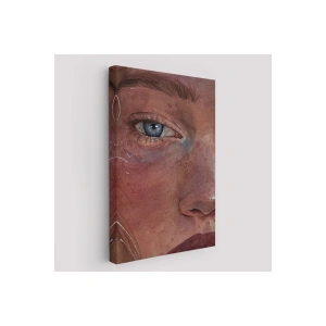 Mavi Gözlü Kız Dekoratif Duvar Tablosu-6335