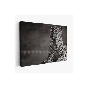 Mavi Gözlü Leopar Dekoratif Kanvas Tablo 1162