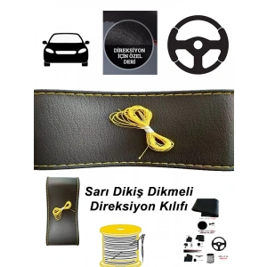MAZDA MX-5 Uyumlu Araç,Araba,Oto direksiyon kılıfı sarı dikiş