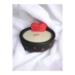 Mora Mora Kokulu Aromaterapi Mum, Ahşap Fitilli, Dekoratif Doğal Çömlek Mum