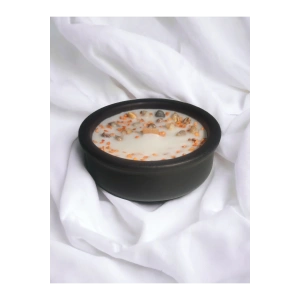 Okyanus Kokulu Aromaterapi Mum, Ahşap Fitilli, Dekoratif Doğal Çömlek Mum