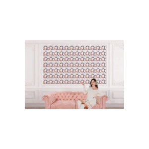 Pembe Çiçek Desenli Duvar Kağıdı-5593