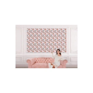 Pembe Çiçek Desenli Kız Çocuğu Odası Duvar Kağıdı-5594