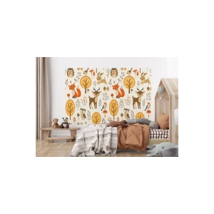Renkli Orman Hayvanları Duvar Kağıdı-5705