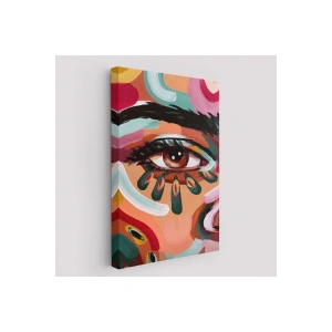 Renkli Yağlıboya Görünümlü Kadın Tablosu-6321