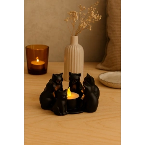 Ritüel Kediler Mumluk Led Mumluk Hediye