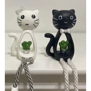 Sallanan Ayaklı Kedi Biblo 2li