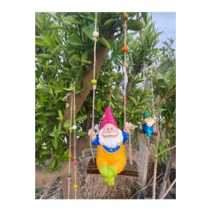 Şans Getiren Sallanan Cüce Bahçe Balkon Süsü (9x13 Cm)