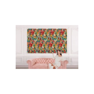 Sevimli Renkli Baykuşlar Desenli Duvar Kağıdı-5710