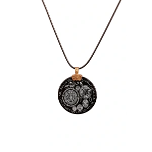 Siyah Çok Dualı Akik Taşı Kolye, Manevi Sembollerle Şifa Ve Denge