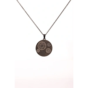 Siyah Renk Titanyum Kaplama Çelik Kolye Paslanmaz Zincir Kararmaz