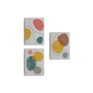 Soyut Tablo Seti 3 Parça Dekoratif Duvar Tablosu-AA-1