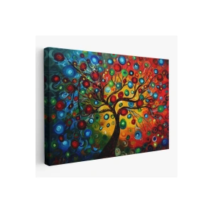 Sürreal Ağaçtaki Renkler Senfonisi Tablosu-6625
