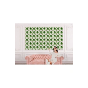 Tropikal Yaprak Desenli Duvar Kağıdı-5579