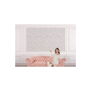 VintagePastel Çiçekler Yapraklar Duvar Kağıdı-5645