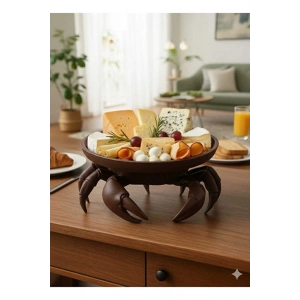 Yengeç Takı, Kahve Yanı Sunumluk Kahverengi