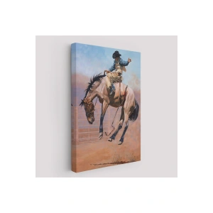 Zıplayan Atı İle Kovboy Tablosu-6249