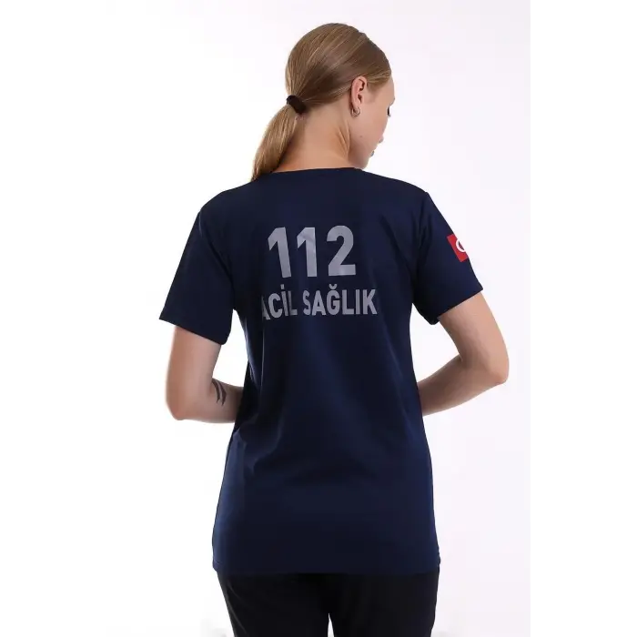 112 Dry Touch Unisex Kısa Kol - Lacivert