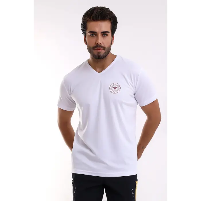 112 Dry Touch Unisex Kısa Kol Tshirt - Beyaz