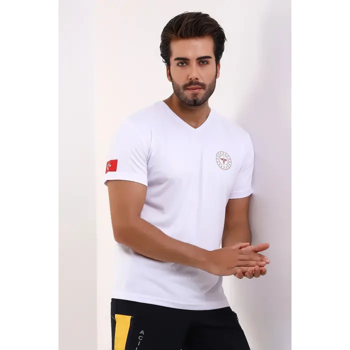 112 Dry Touch Unisex Kısa Kol Tshirt - Beyaz