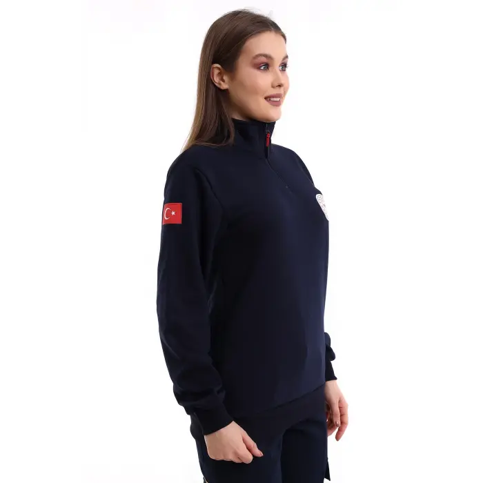 112 Sweatshirt Kışlık Unisex Balıkçı Yaka - Lacivert