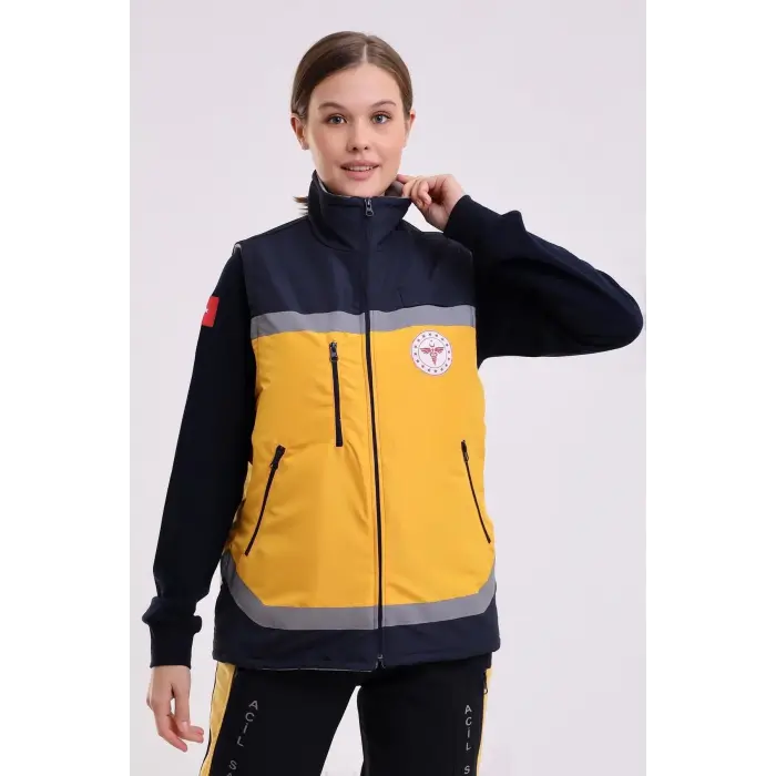 112 Unisex Kışlık Yelek - Sarı