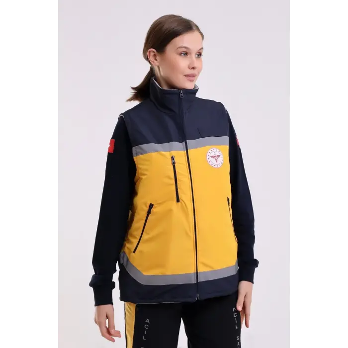 112 Unisex Kışlık Yelek - Sarı