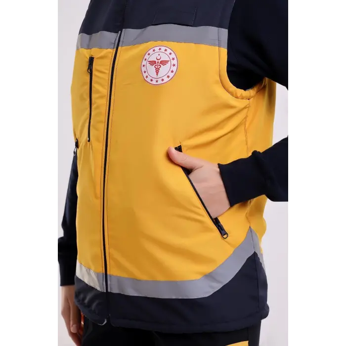 112 Unisex Kışlık Yelek - Sarı