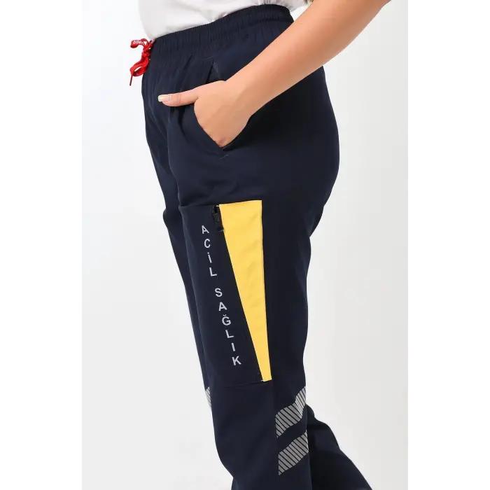 112 Unisex Likralı Yazlık Pantolon - Lacivert