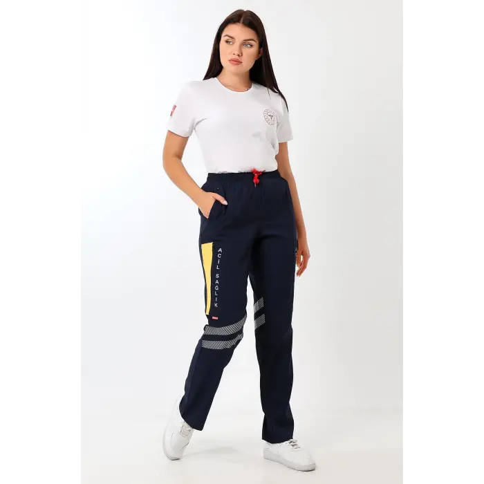112 Unisex Likralı Yazlık Pantolon - Lacivert