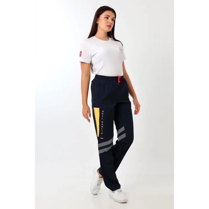 112 Unisex Likralı Yazlık Pantolon - Lacivert
