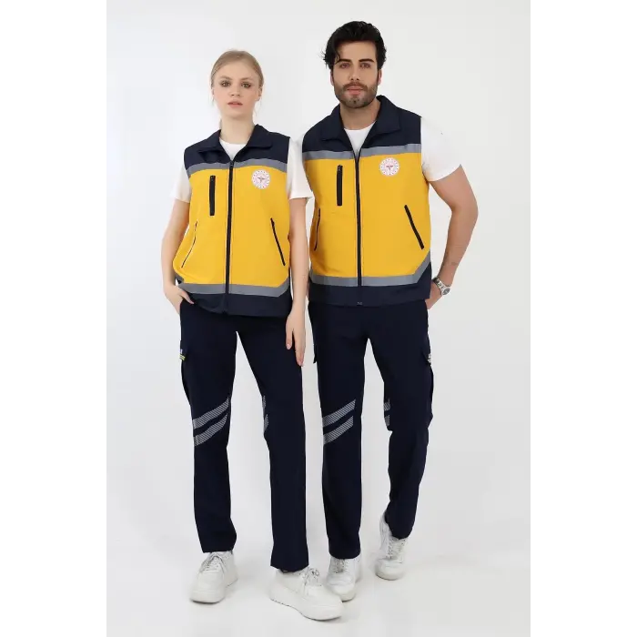 Acil Sağlık Unisex Yazlık Yelek - Sarı