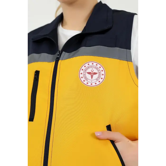 Acil Sağlık Unisex Yazlık Yelek - Sarı