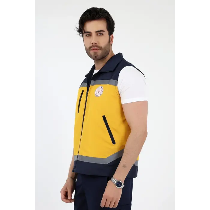 Acil Sağlık Unisex Yazlık Yelek - Sarı