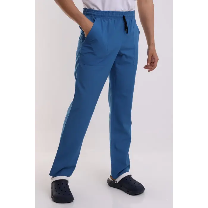 Alpaka Unisex Pantolon Bel Lastikli - 36 Saü Mavi