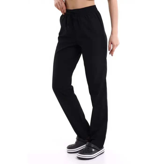 Alpaka Unisex Pantolon Bel Lastikli - Siyah